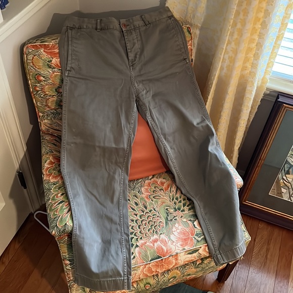 J.Crew Broken In Boyfriend Chino Pant in Olive Sz 4 - Picture 5 of 6